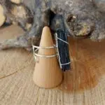 Seelenstein-Ring-Turmalin-Roh-versilbert