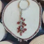 Seelenstein-Schlüsselanhänger-Jaspis-rot-Chips