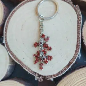 Seelenstein-Schlüsselanhänger-Jaspis-rot-Chips