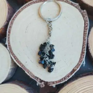 Seelenstein-Schlüsselanhänger-Obsidian-Chips