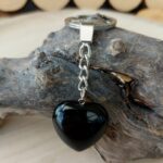Seelenstein-Schlüsselanhänger-Obsidian-Herz