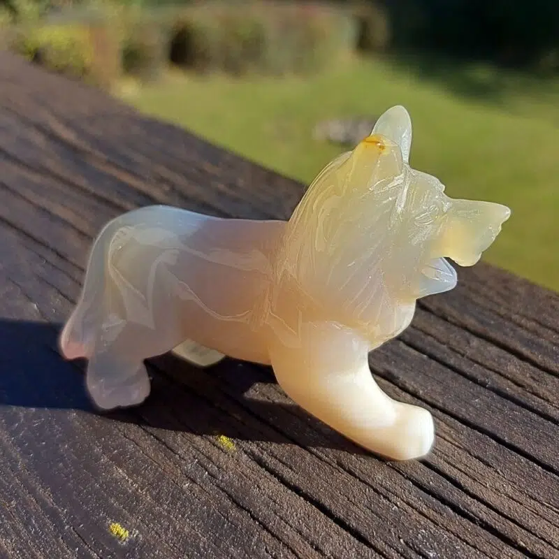 Seelenstein-Spezialstein-Achat-Wolf