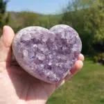 Amethyst Herz, Heilstein in Lila, Ansicht 2