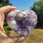 Amethyst Herz, Heilstein in Lila, Ansicht 2