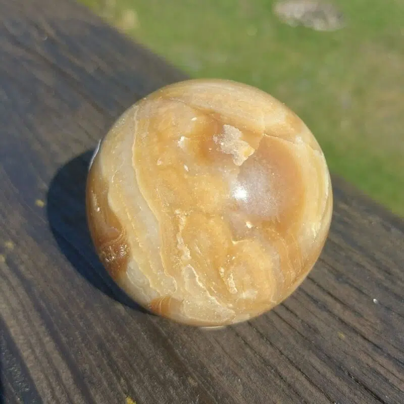 Seelenstein-Spezialstein-Aragonit-Kugel