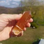 Seelenstein-Spezialstein-Calcit-Honig-Stab