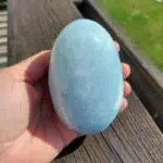 Seelenstein-Spezialstein-Calcit-blau-Freiform