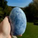 Seelenstein-Spezialstein-Calcit-blau-Freiform