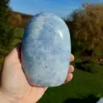 Seelenstein-Spezialstein-Calcit-blau-Freiform