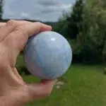 Seelenstein-Spezialstein-Calcit-blau-Kugel-xl