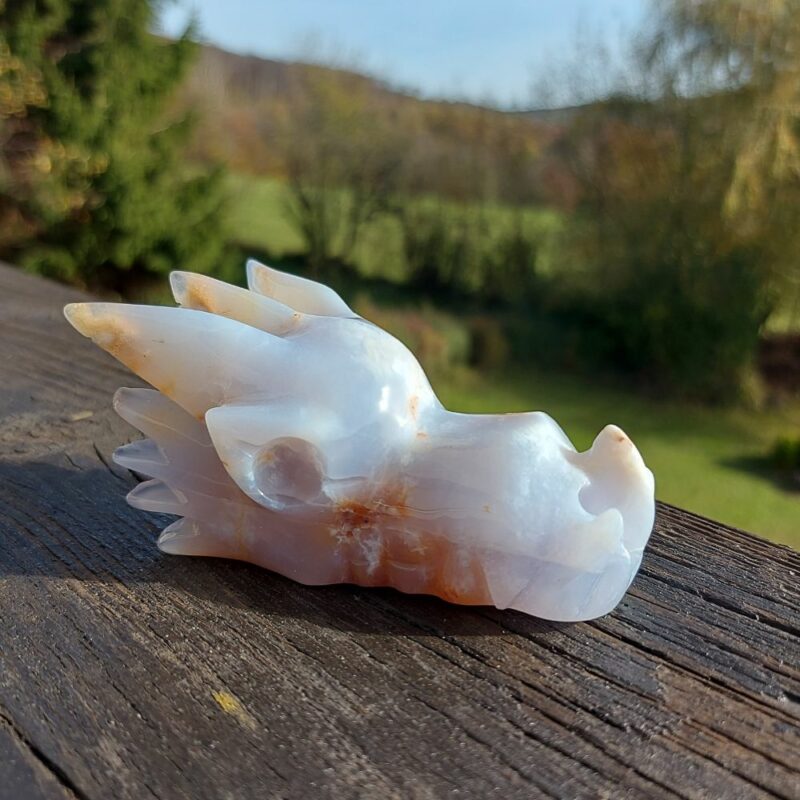 Seelenstein-Spezialstein-Chalcedon-Drachenkopf