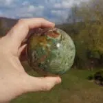 Seelenstein-Spezialstein-Chrysopras-Kugel