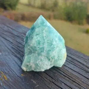 Seelenstein-Spezialstein-Fluorit-Spitze-halbpoliert