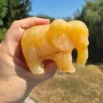 Jade gelb Elefant, Heilstein, Ansicht 2