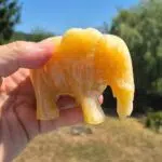Jade gelb Elefant, Heilstein, Ansicht 2