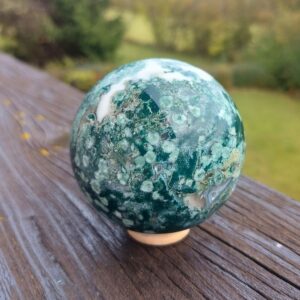 Seelenstein-Spezialstein-Moos-Achat-Kugel-XL