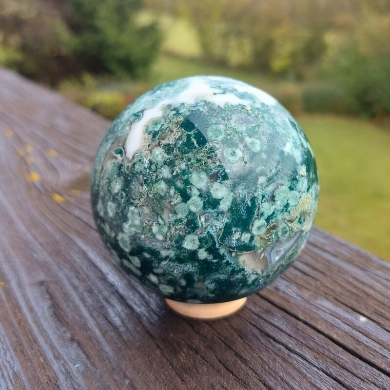 Seelenstein-Spezialstein-Moos-Achat-Kugel-XL