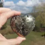 Seelenstein-Spezialstein-Pyrit-Herz