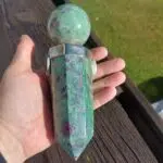 Seelenstein-Spezialstein-Rubin-Fuchsit-Stab