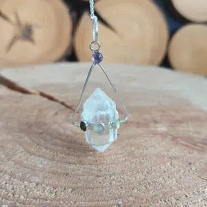 Seelenstein-Zubehör-Bergkristall-Pendel-Doppelender